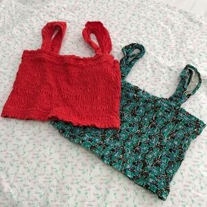 NWOT GAP 100% Cotton Smocked Tube Tops Girls XXL/Women's XS-S Bundle Lot